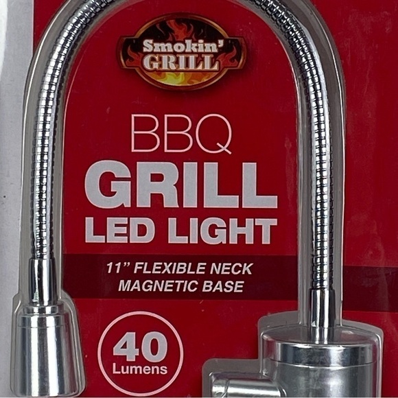 Smokin' Grill LED Light 11" Flexible Goose Neck Magnetic Base 40 Lumens NEW - Picture 3 of 6